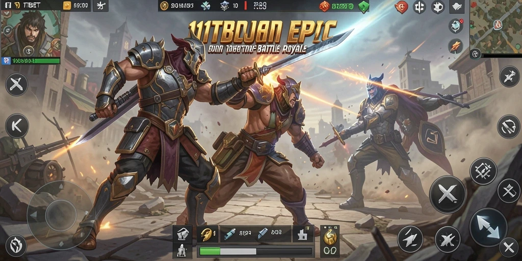 Tampilan mendebarkan aksi gameplay Battle Royale di 11TBET.