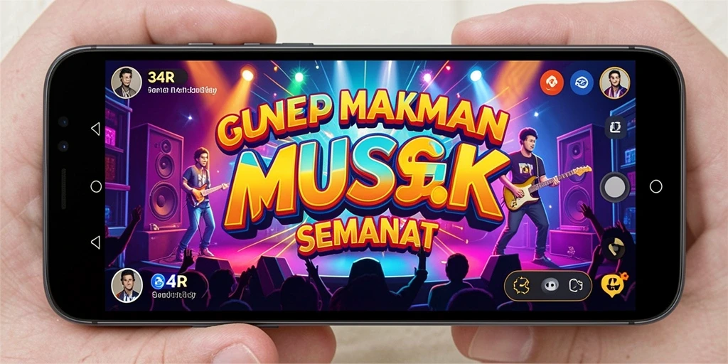 Tampilan gameplay <strong>34R</strong> yang penuh warna dan energik.