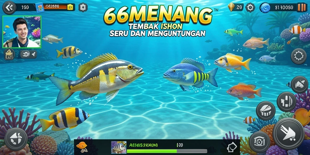 Gameplay seru Tembak Ikan yang penuh aksi dan keseruan.