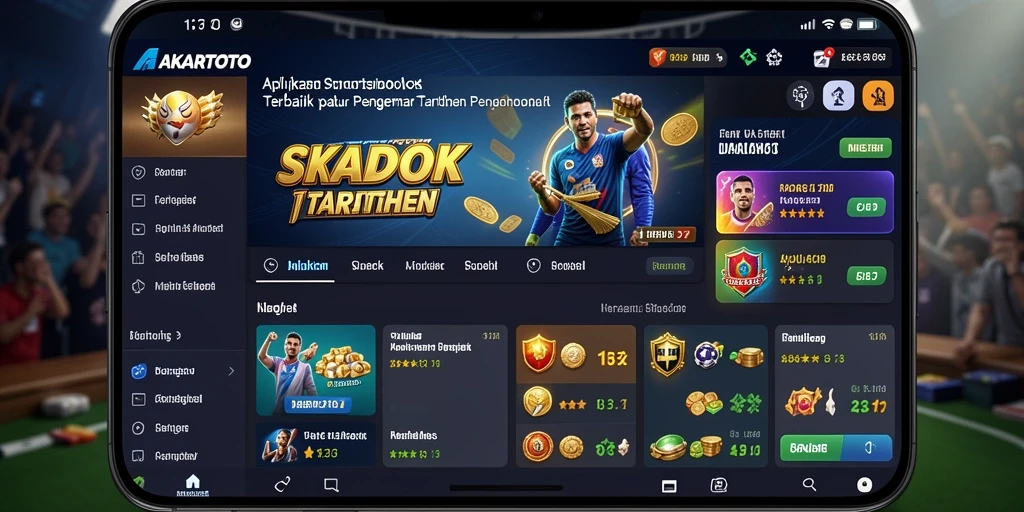 Tampilan antarmuka AKARTOTO yang menarik saat melakukan taruhan.