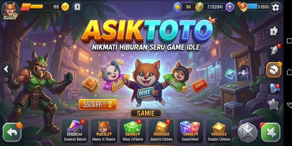 Tampilan gameplay ASIKTOTO yang menghibur dan penuh warna.