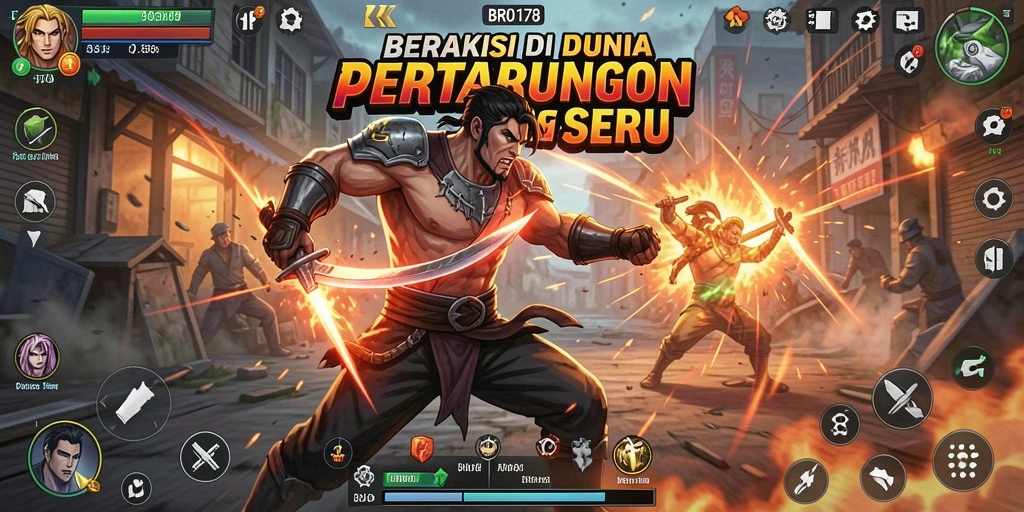 Tampilan seru dari gameplay BRO178 di arena pertarungan.