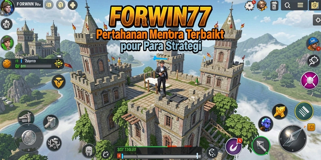 Tangkapan layar gameplay FORWIN77 menampilkan pertahanan menara yang strategis dan mendebarkan.