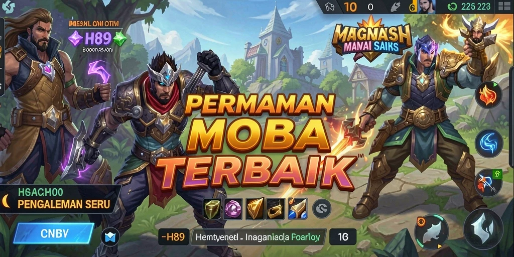 Tangkapan layar H89 menampilkan aksi seru dalam permainan MOBA.