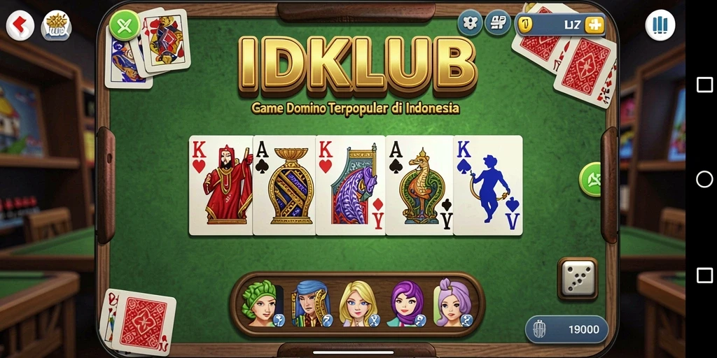Tampilan gameplay seru IDKLUB dalam permainan Domino yang mengasyikkan.