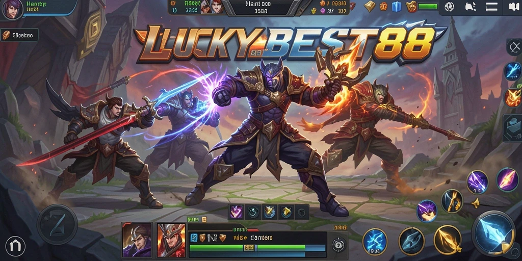 Tampilan gameplay menarik dari LUCKYBEST88 dalam aksi MOBA.