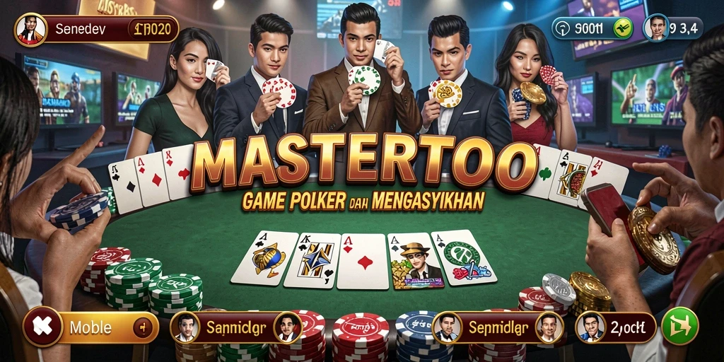Tampilan gameplay seru dari MASTERTOTO dengan berbagai meja Poker.