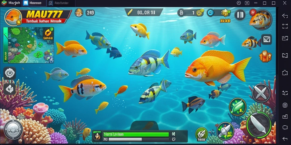 Tampilan gameplay Tembak Ikan yang seru dan menantang.