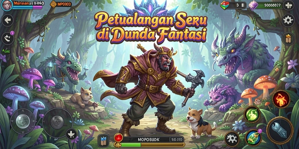 Screenshot utama MPO303 menampilkan pemain dalam aksi petualangan yang menegangkan.