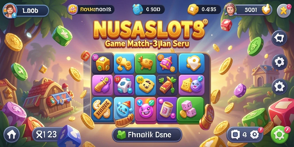 Tampilan gameplay NUSASLOTS yang penuh warna dan seru.