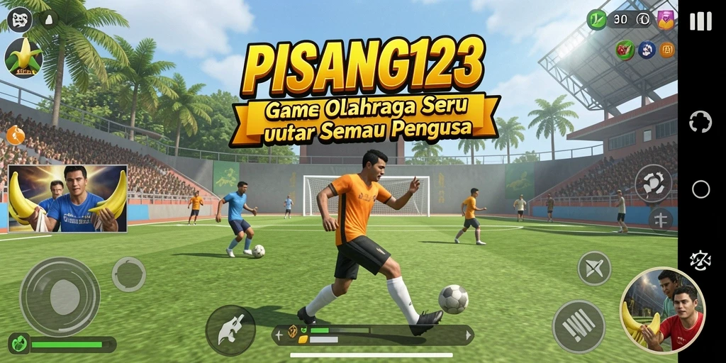 Tampilan menarik dari gameplay olahraga yang mendebarkan.