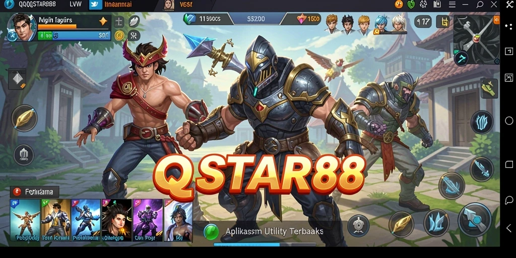 Tampilan antarmuka QQSTAR88 yang sederhana dan fungsional.