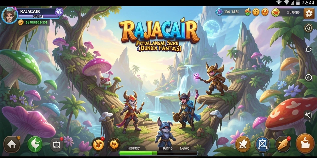 Screenshot gameplay RAJACAIR menunjukkan aksi pertempuran yang menegangkan dan grafis yang memukau.