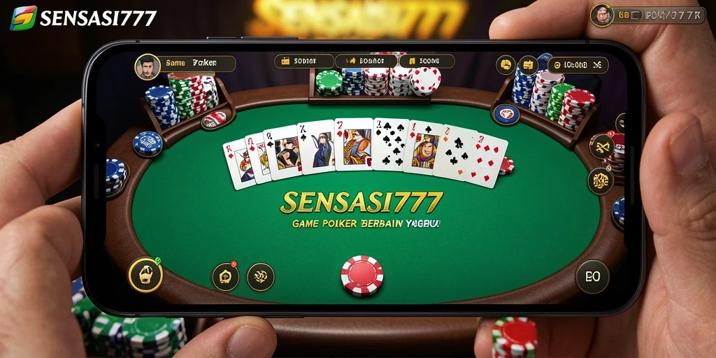 Gameplay Poker mendebarkan dengan grafis menawan di SENSASI777.