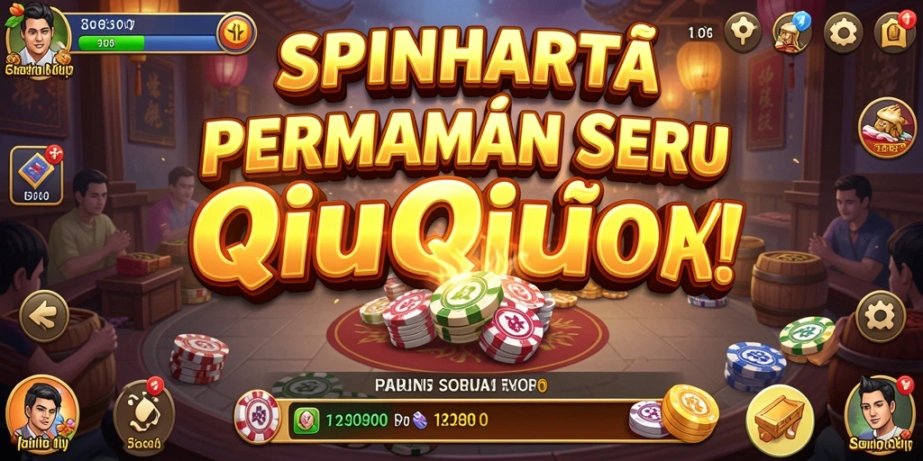 Tampilan gameplay SPINHARTA dalam permainan QiuQiu yang seru.