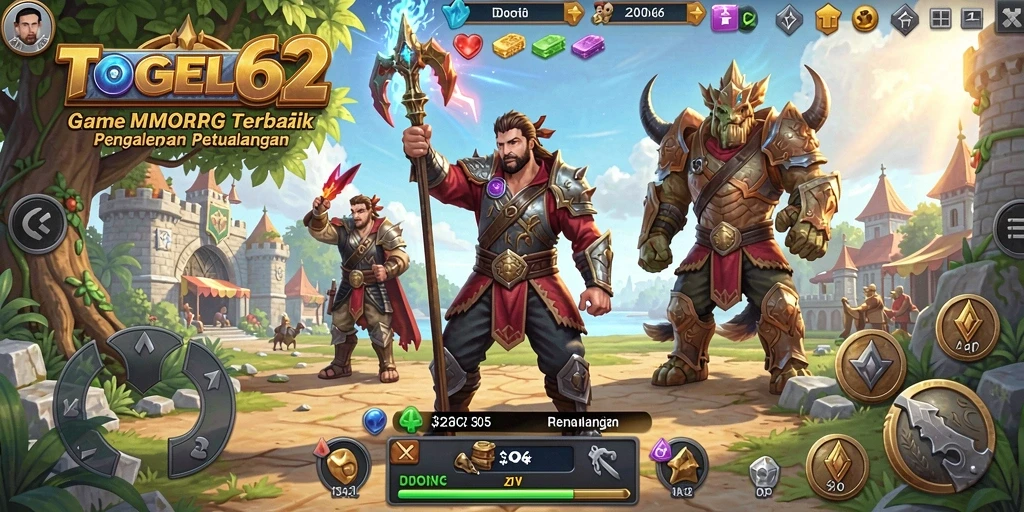Screenshot menggambarkan aksi seru dalam TOGEL62 di dunia MMORPG.