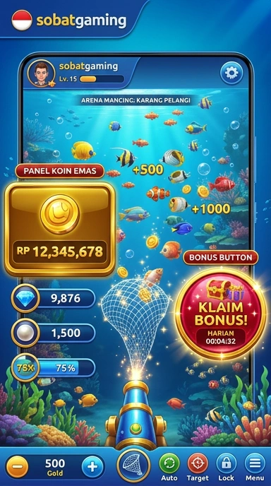 Screenshot antarmuka pengguna SobatGaming yang ramah.